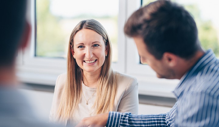 Mitarbeiterin Teambesprechung