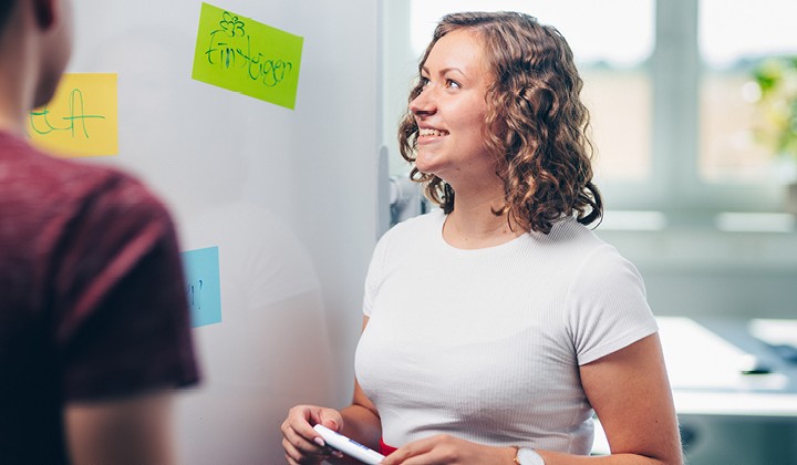 Trainees at the whiteboard