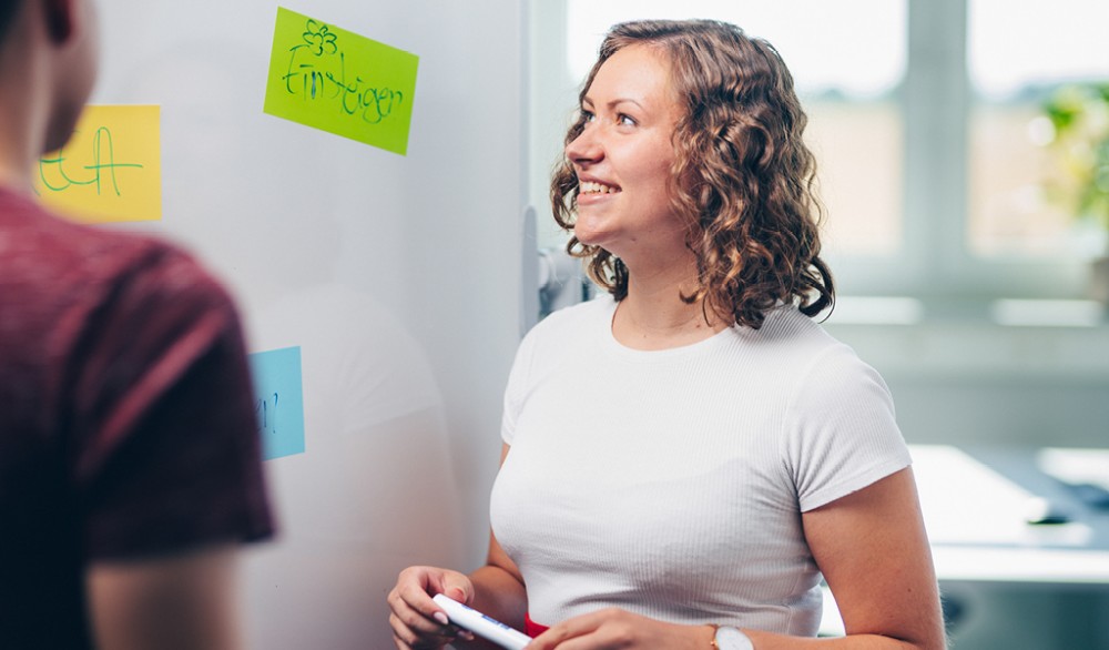 Trainees at the whiteboard