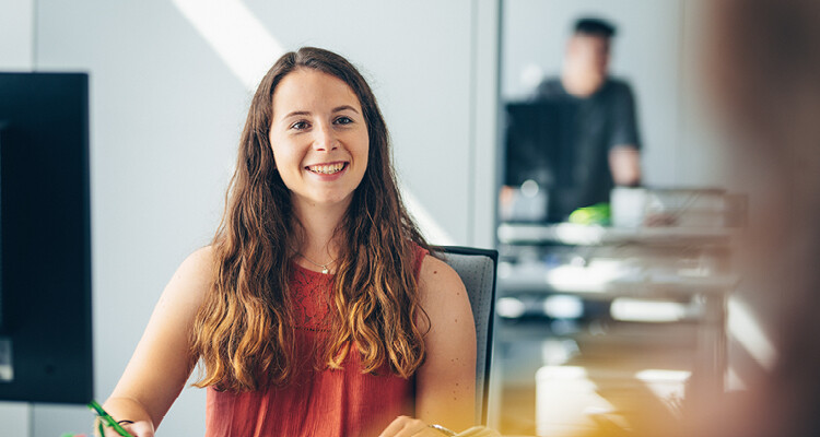 Working student at work