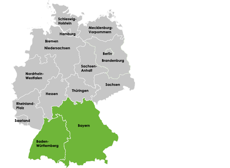 Germany Map South Area