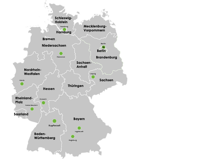 Germany Map Locations Branches